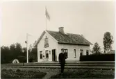 Stationsförman, Stfm, V Gustafsson vid Norrgårda station