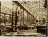 Notvikens mekaniska verkstad under uppbyggnad.