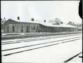 Nässjö bangård. På bilden står årtalet 1885, på en kopia anges 1910, bedömning ca 1910.