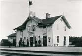 Stockholm - Rimbo Järnväg, SRJ. Rimbo station på 1890-talet.