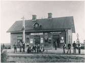 Fågelsta - Vadstena - Ödeshögs Järnväg, FVÖJ. Rogslösa station omkring 1900.