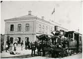 Mellersta Blekinge Järnväg, MBIJ. Ronneby station vid invigningen av Mellersta Blekinge Järnväg den 10/7 1889.