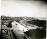 Trälleborg. Spårförändring och plattformsanläggning.