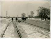 Norra änden av Uppsala Norra station 1924 -2-16.