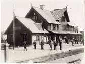 Vännäs, Stationen fotograferad från första Lapplandsexpressen. 1903.