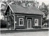 Åsvittinge station. Bandelen Kummelby - Arkösund nedlades 1960-11-01.