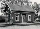 Åsvittinge station. Bandelen Kummelby - Arkösund nedlades 1960-11-01.