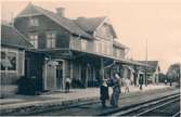 Örebro södra station. Statens Järnvägar, SJ. Eldrift 1932.