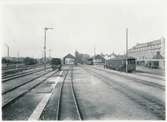 Örebro södra station.Statens Järnvägar, SJ. Eldrift 1932.