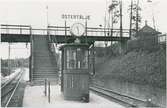 Östertälje station. Statens Järnvägar, SJ. Foto av viadukten.