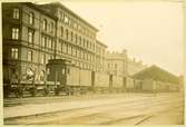 Stockhholm Järnvägsstation, bangården. Tåg innehållande bl.a. SJ N 4676.