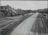 Bangården Stockholm Östra Station 1924. SRJ Stockholm-Roslagen , Järnväg