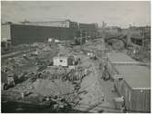 Stockholms Centralstation. Ombyggnad av bangården 1954