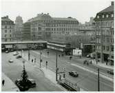 Stockholm Centralplan 1961-01-04. Byggnation av Hotell Continental.