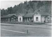 Vy över gamla Svängsta station.