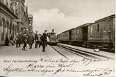 Halmstad Central. 1902 - 1903. Feltryck på vykortet, det är inte Halmstad Östra.