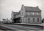 Halmstads Östra station, med Halmstad - Bolmens Järnväg HNJ  Motorvagn Yo