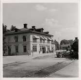 Stockholm- Västerås- Bergslagens Järnvägar, SWB lok 45 vid Kolbäck station.