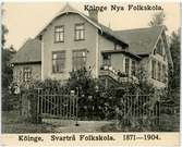 Vykort föreställande Köinge nya Folkskola. Kortet postgånget 1914.