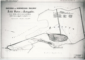 Planritningöver Luleå station och Svartön.