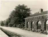 Planteringen vid Eslövs station.