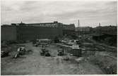 Statens Järnvägar, SJ, Stockholm centralstationen ombyggnad av bangården 1954.