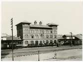 Stockholms Norra station år 1890 vid Norra Bantorget.