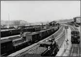 Stockholm Norra station och bangård 1902. Loken närmast i bilden är nummer Statens Järnvägar SJ Ca 296 