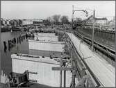 Spårarbeten Stockholm Central- Stockholm Södra.
Norra Järnvägsbron mellan Stockholm C (Tegelbacken) och Riddarholmen.