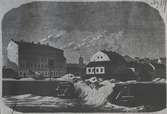 Utsikt över Gamla Kungsholmsbrogatan, Stockholm Mars 1868.