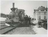 Uttersbergs station. Köping - Uttersbergs Järnväg, KUJ lok 6 