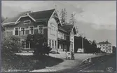 Valdemarsvik, järnvägsstation. Vykort poststämplad 1924