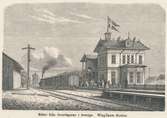Stationen anlades 1862. Vingåker station hade stationshus av en lite mer ovanlig modell. Ett imponerande 