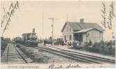 Stationen öppnad 1897. Den förstatligades 1907. Järnvägen elektrifierades 1937. Stationen upphörde 1985.