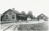 Vreten station. Hjo - Stentorps Järnväg, HSJ.Banan öppnades 12/11 1873.