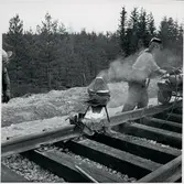 Dubbelspårsbygge på Linje mellan Ånge-Ramsjö.