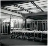 Tvätt och personalrum i huvudverkstaden.