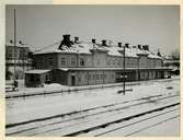 Östersund station år 1924. Statens Järnvägar, SJ.