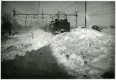 Snöstorm lamslår Skåne 1942.