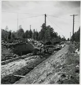 Viadukts bygge vid Tjålmejaure.