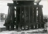 Provisorisk viadukt vid Olskroken.