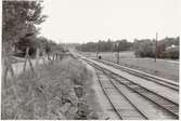 Foto från bangården söder ut. Trafik började 1876, nedlagd 1981-05-31.