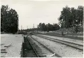 Vilsta lastplats, mot norr. Bilden tagen inför elektrifieringen av Trafikaktiebolaget Grängesberg - Oxelösunds Järnvägar.