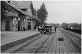 Degerfors station inför elektrifieringen.