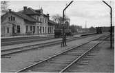 Åmotfors station inför elektrifieringen.