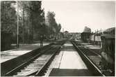 Bangården vid Arbrå station.