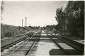 Bangården vid Simeå station.