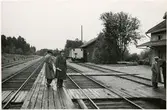 Tallåsen station. Inspektion inför elektrifieringen.