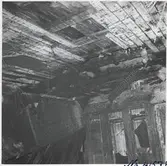 Inifrån driftverkstaden i Boden efter branden.