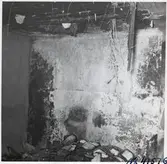 Inifrån driftverkstaden i Boden efter branden.